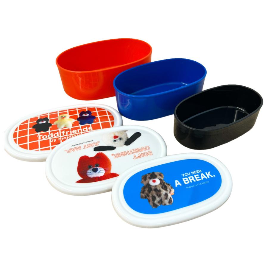 新商品 mojojojo シール 容器 3Pセット (3個入り) タッパー ランチ お