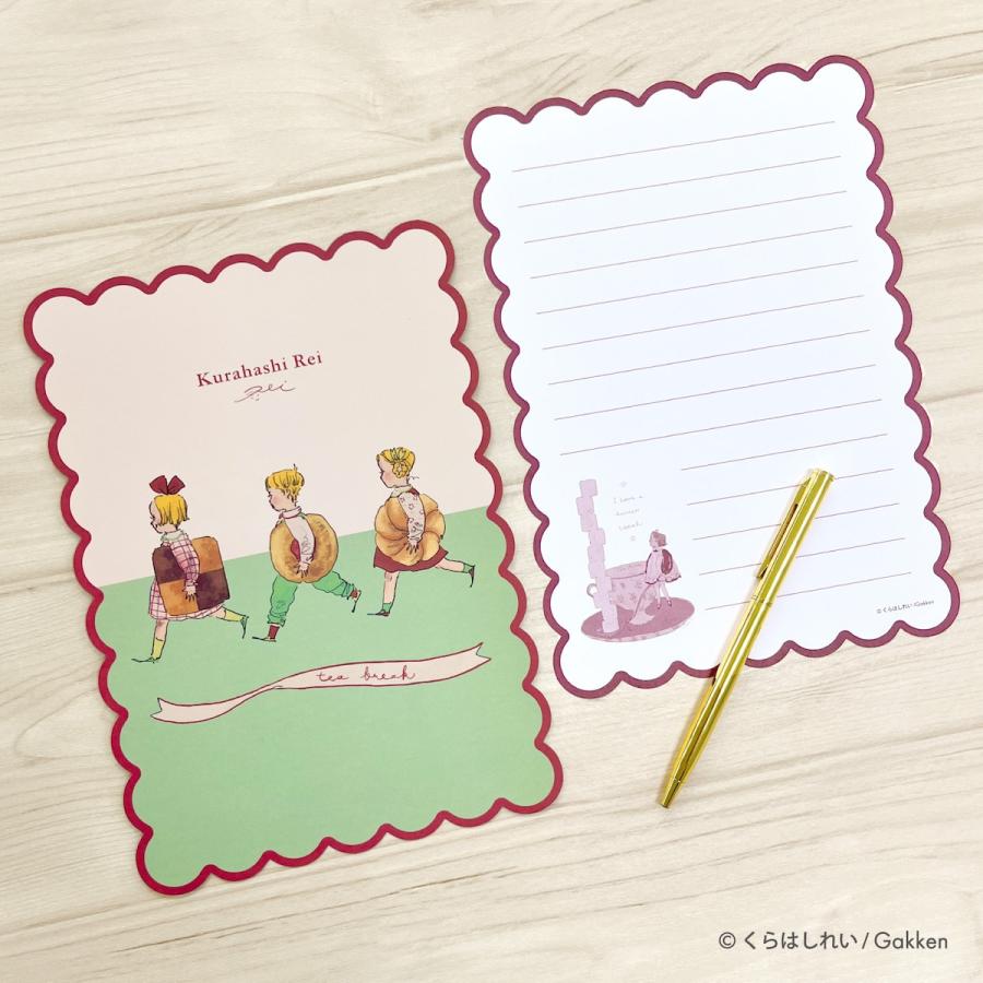 学研 公式 くらはしれい ダイカットレター AD055 封筒 便箋 クッキー アイス 文房具 文具 イラスト レトロ 絵本 女の子 グッズ | 学研ステイフル | 05