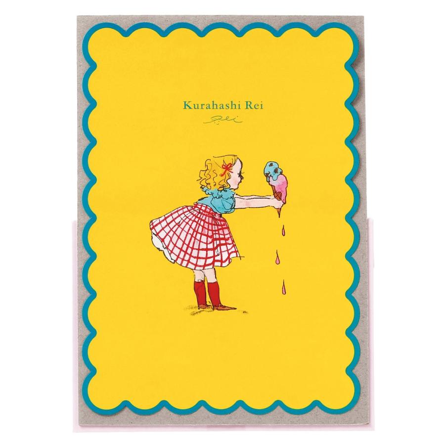 学研 公式 くらはしれい ダイカットレター AD055 封筒 便箋 クッキー アイス 文房具 文具 イラスト レトロ 絵本 女の子 グッズ | 学研ステイフル | 07