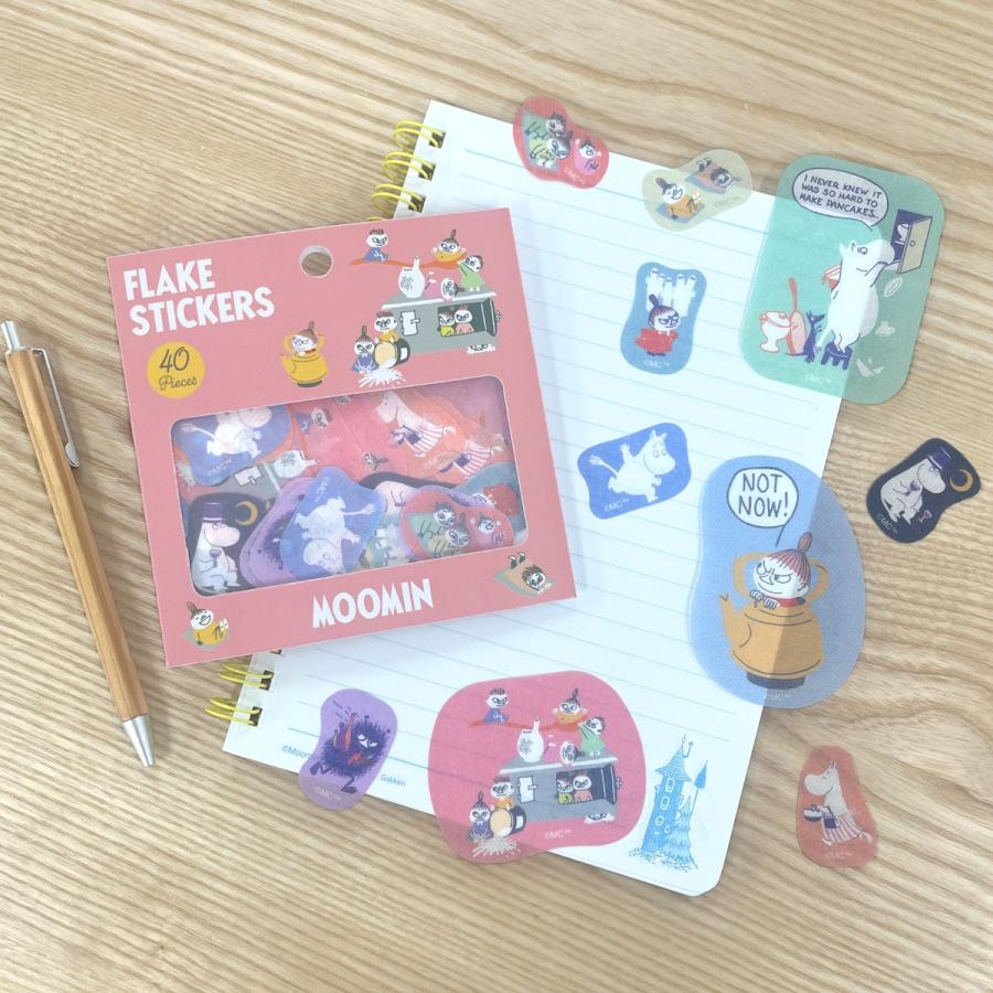 ムーミン フレークシール シール 文房具 キャラクター みんな リトルミイ 木の上 花 ステッカー デコレーション 文具 絵本 グッズ 学研 | 学研ステイフル | 10
