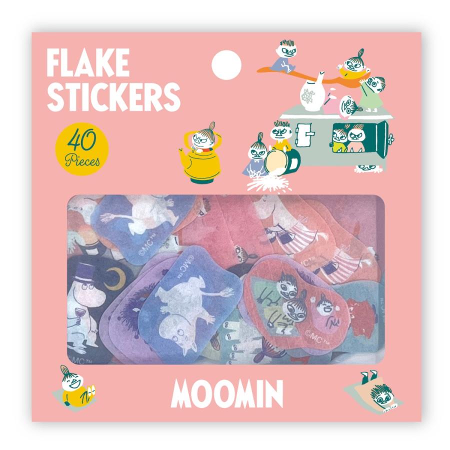 ムーミン フレークシール シール 文房具 キャラクター みんな リトルミイ 木の上 花 ステッカー デコレーション 文具 絵本 グッズ 学研 | 学研ステイフル | 02