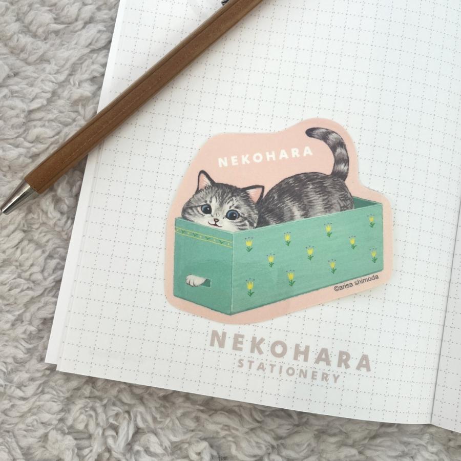 学研 公式 ねこハラ文具 ダイカットステッカー キジトラ 茶トラ白 三毛猫 ハチワレ 茶トラ サバトラ ねこグッズ 愛猫 文具 文房具 筆記用具 雑貨 | 学研ステイフル | 12