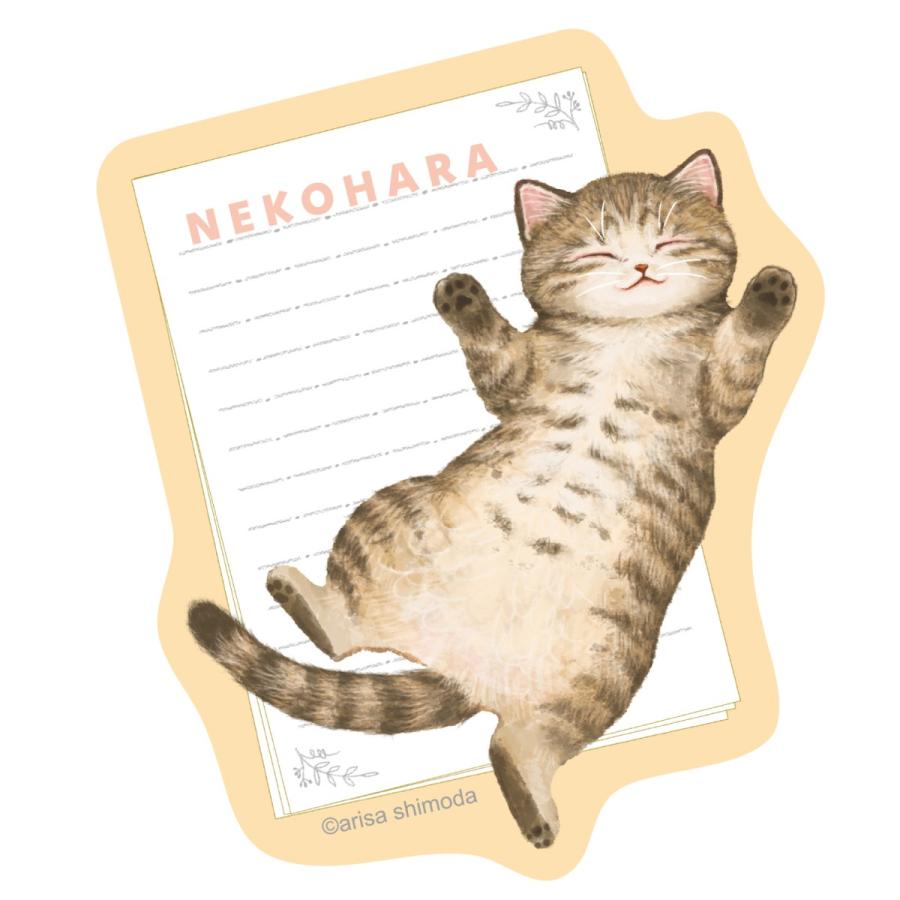学研 公式 ねこハラ文具 ダイカットステッカー キジトラ 茶トラ白 三毛猫 ハチワレ 茶トラ サバトラ ねこグッズ 愛猫 文具 文房具 筆記用具 雑貨 | 学研ステイフル | 01
