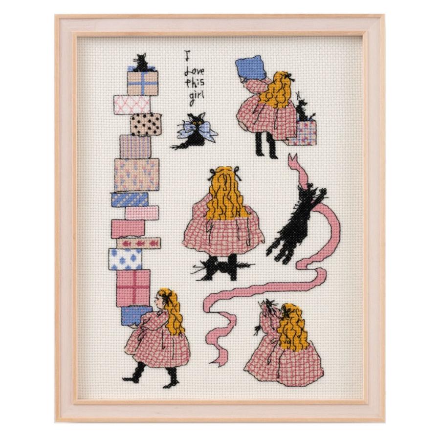 くらはしれい クロスステッチ キット グッズ おとどけもの プレゼント 刺繍 刺しゅう レトロ  かわいい おしゃれ ハンドメイド 雑貨 日本ヴォーグ社 |  | 02