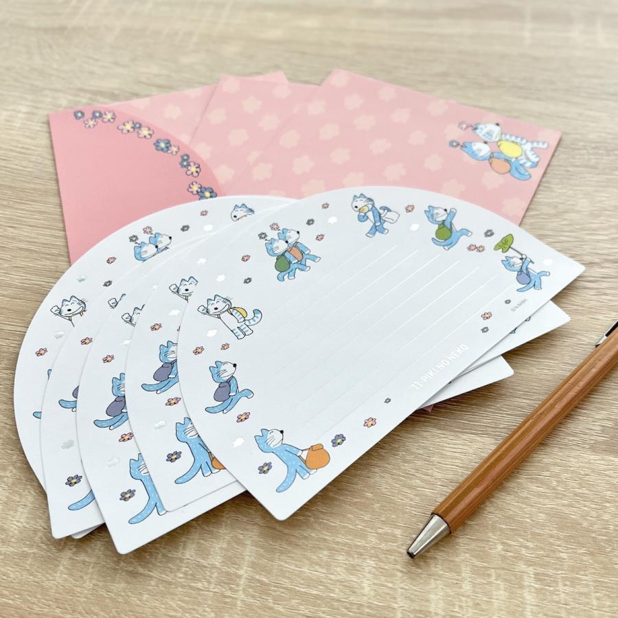 新商品 学研 公式 11ぴきのねこ 箔押し レター セット 封筒 便箋 手紙