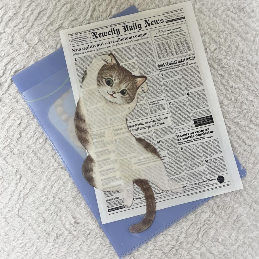 学研 公式 ねこハラ文具 Ａ４ ポケット ファイル ブルー グレー グリーン ピンク ねこグッズ 愛猫 ねこ 文具 文房具 筆記用具 キャラクター 雑貨 | 学研ステイフル | 07