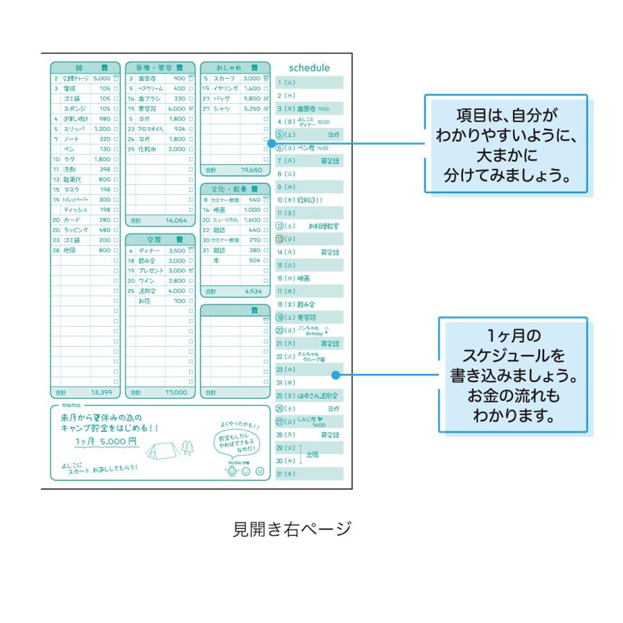 学研 公式 ムーミン 家計簿 シンプル B5 キャラクター D09506 グッズ ノート 小遣い帳 節約 家計 管理 手帳 日記 お金 資産 貯金 文房具 | 学研ステイフル | 06