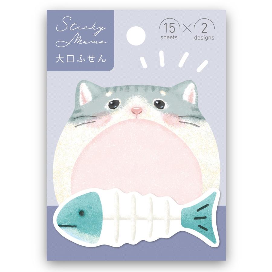 学研ステイフル ( 学研 公式 )付箋 ふせん のり付きメモ 大口付箋 ねこ