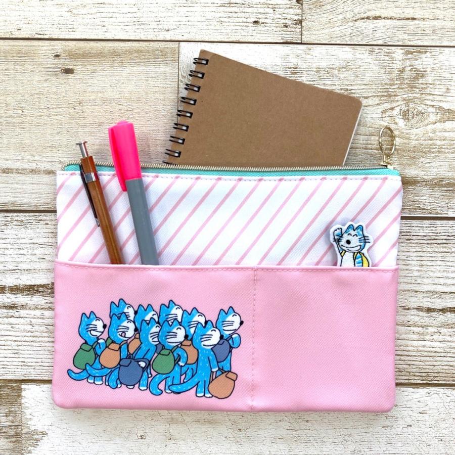 てぃんくる様♥️オーダーページ②　猫耳女の子　持ち手付きフラットポーチ てぃんくる様♥️オーダーページ② 猫耳女の子 持ち手付きフラット