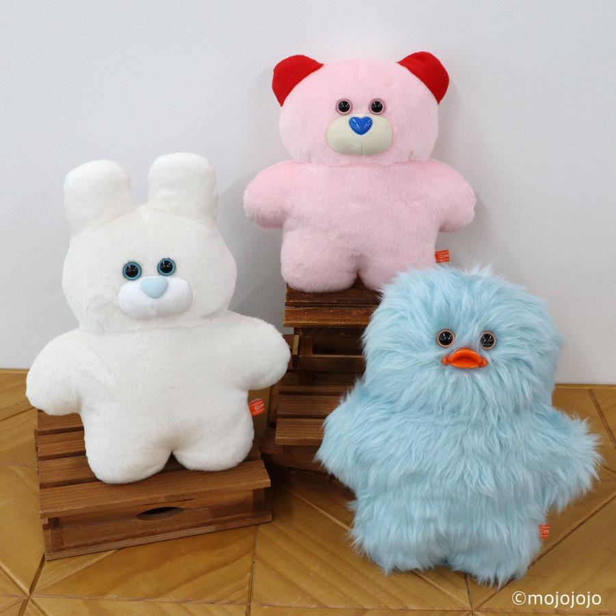新商品 mojojojo ぬいぐるみ うさぎ（ホワイト）/ とり（ブルー