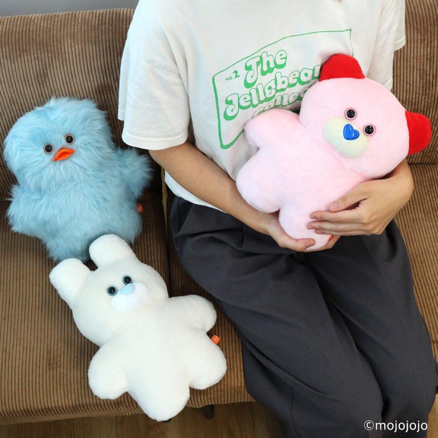 新商品 mojojojo ぬいぐるみ うさぎ（ホワイト）/ とり（ブルー