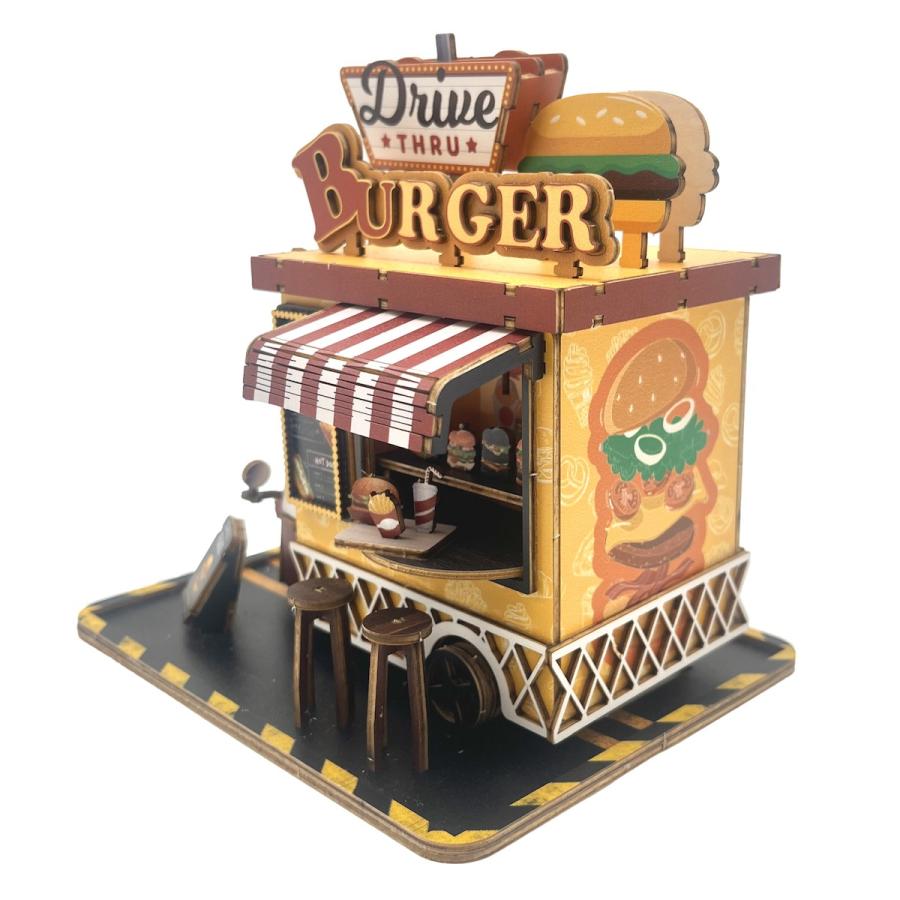 パズル ウッドモデルキットBOOK バーガートラック KO635274 15歳以上 木製 組み立てキット 日販 日本出版販売 | 学研ステイフル | 04