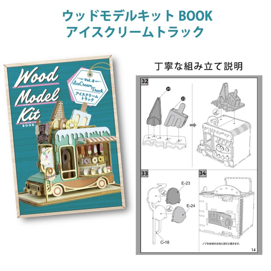 学研ステイフル パズル ウッドモデルキットBOOK アイスクリーム