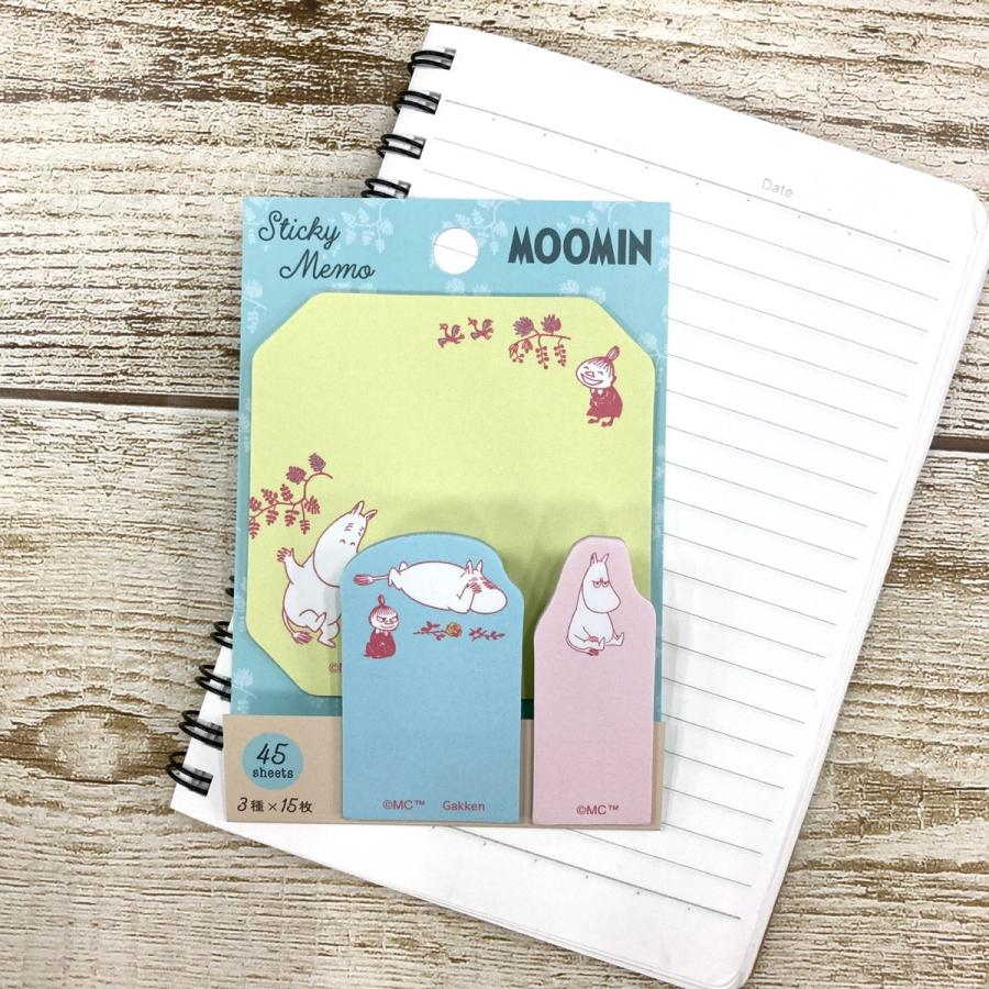 学研ステイフル ムーミン 付箋 水色 M04888 リトルミイ メモ のり付き
