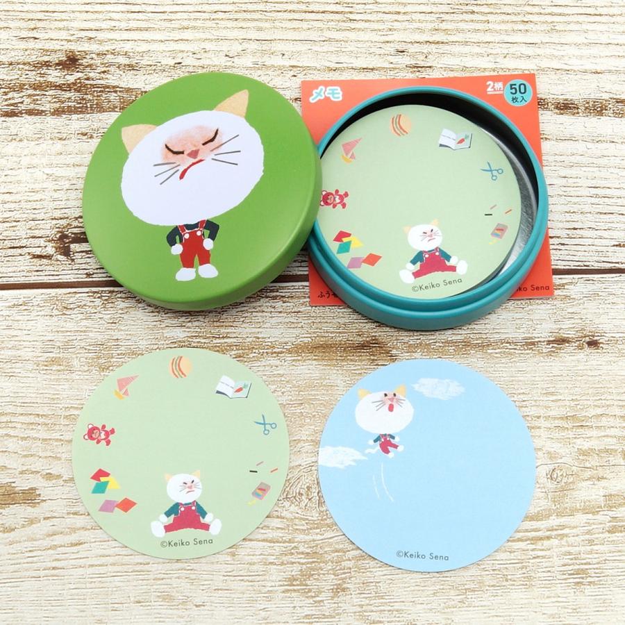 学研ステイフル 学研 公式 せなけいこ 缶入りメモ ふうせんねこ