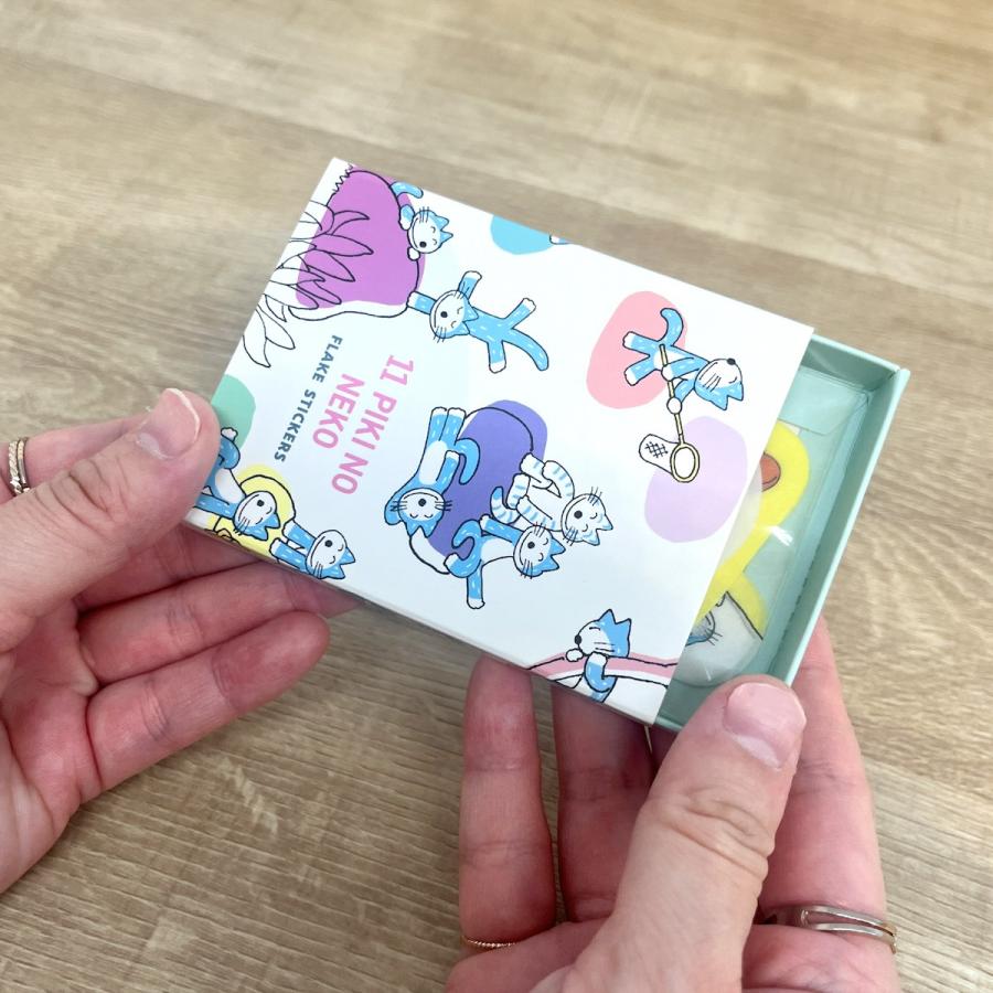 学研ステイフル 学研 公式 11ぴきのねこ 箱入り フレーク シール