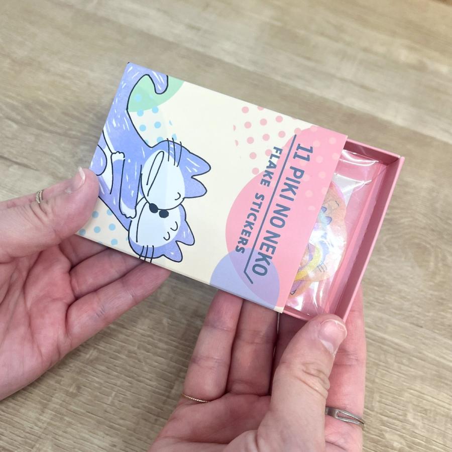 学研ステイフル 学研 公式 11ぴきのねこ 箱入り フレーク シール