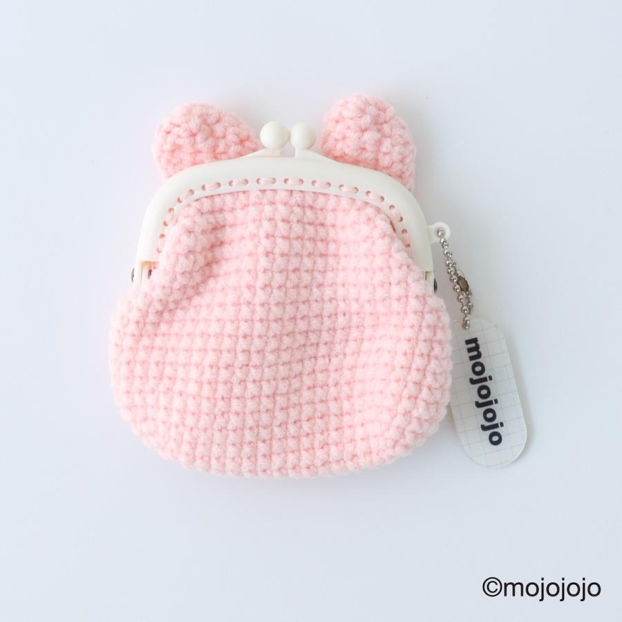 新商品 macaroni edge × mojojojo コラボ 毛糸 がま口 ポーチ mojo