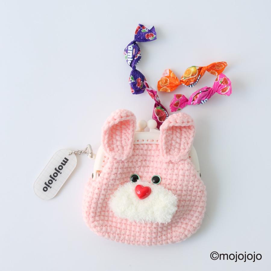 新商品 macaroni edge × mojojojo コラボ 毛糸 がま口 ポーチ mojo