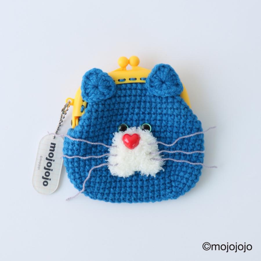新商品 macaroni edge × mojojojo コラボ 毛糸 がま口 ポーチ mojo