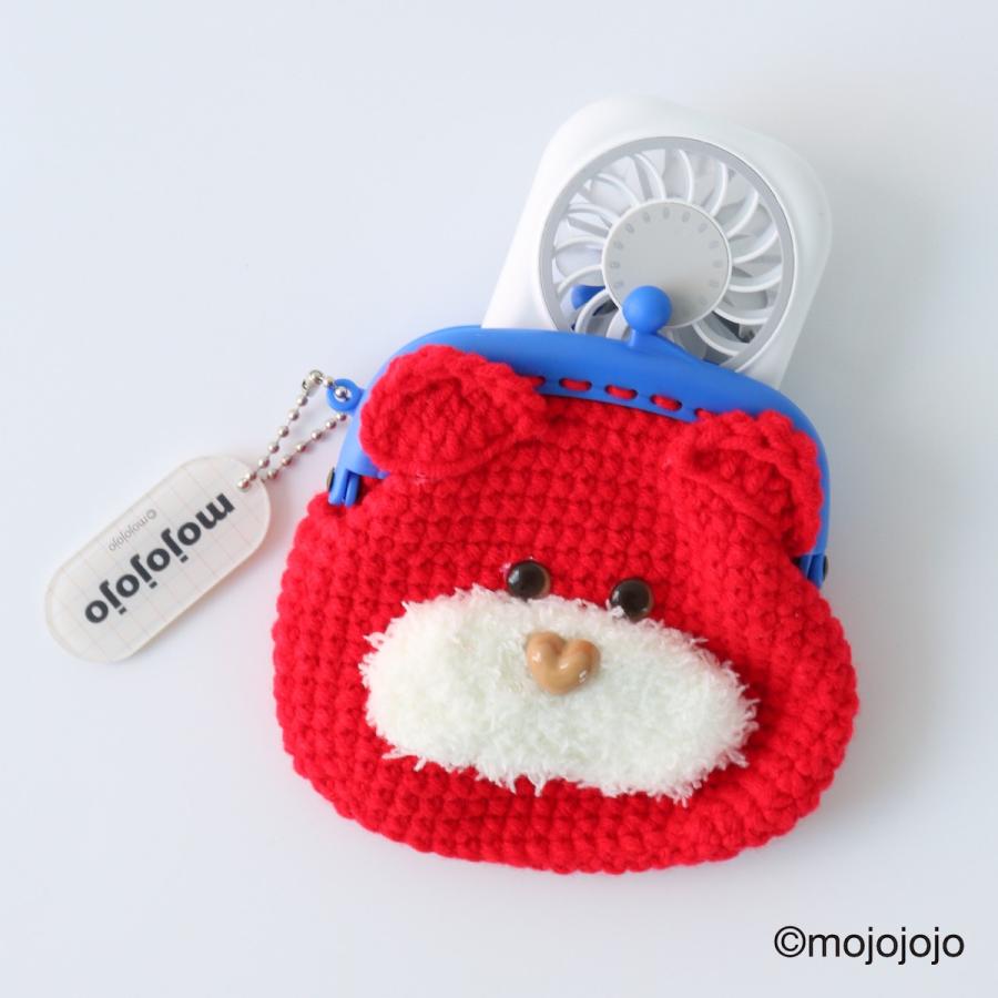 新商品 macaroni edge × mojojojo コラボ 毛糸 がま口 ポーチ mojo