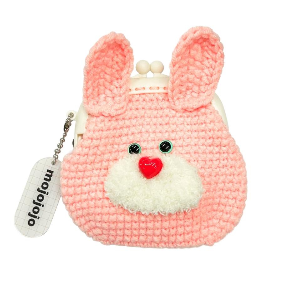 新商品 macaroni edge × mojojojo コラボ 毛糸 がま口 ポーチ mojo