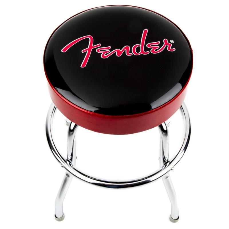 Fender（フェンダー） Fender Red Sparkle Logo Barstool, Black/Red