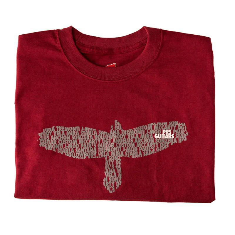 PRS Bird as a Word Tee Oxblood Red Lサイズ Tシャツ〈Paul Reed 