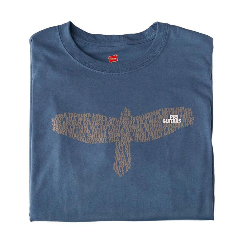 PRS Bird as a Word Tee Slate Blue Lサイズ Tシャツ〈Paul Reed Smith 