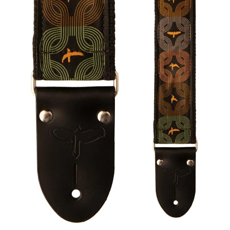 PRS 2” Deluxe Retro Strap, Custom Jacquard, Orange Birds ギター