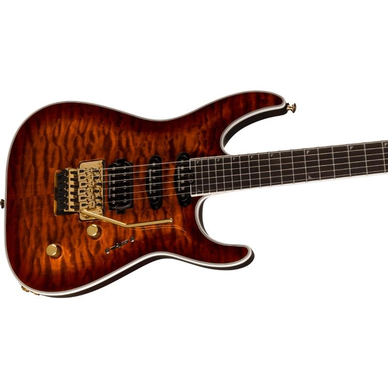 Jackson Pro Plus Series Soloist SLA3Q, Ebony Fingerboard, Amber Tiger Eye エレキギター〈ジャクソン〉｜gakki-de-genki｜04