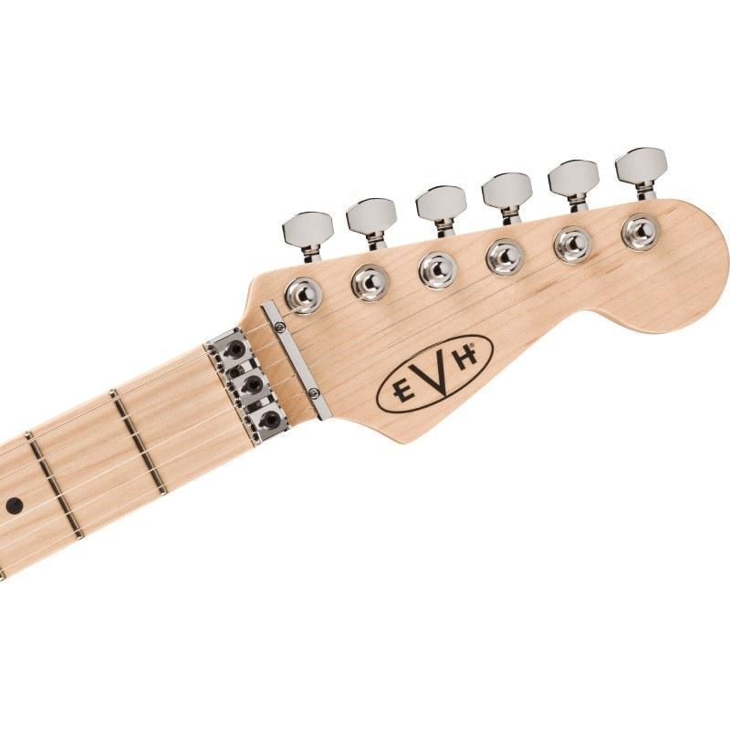 EVH Striped Series Circles， Maple Fingerboard， White and Black エレキギター_4
