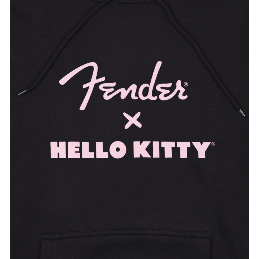 Fender✖︎HELLO KITTY黒パーカー フェンダーアンドハローキティー Fender（フェンダー） Fender x Hello Kitty Black Logo Hoodie, L