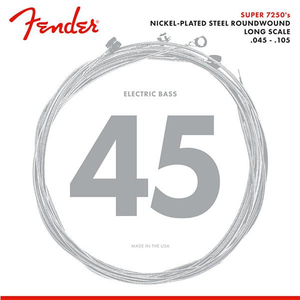 Fender 7250 Bass Strings, Nickel Plated Steel, Long Scale, 7250M .045-.105 ベース弦【フェンダー】｜gakki-de-genki