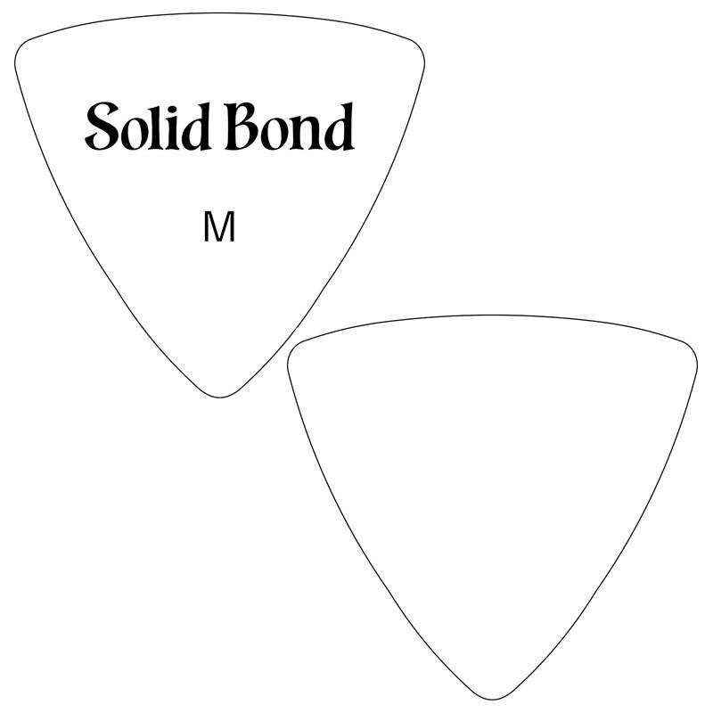 Solid Bond PR1-WHM Triangle Pick 1 White Medium 横山健シグネチュアピック 10枚【ソリッドボンド】｜gakki-de-genki