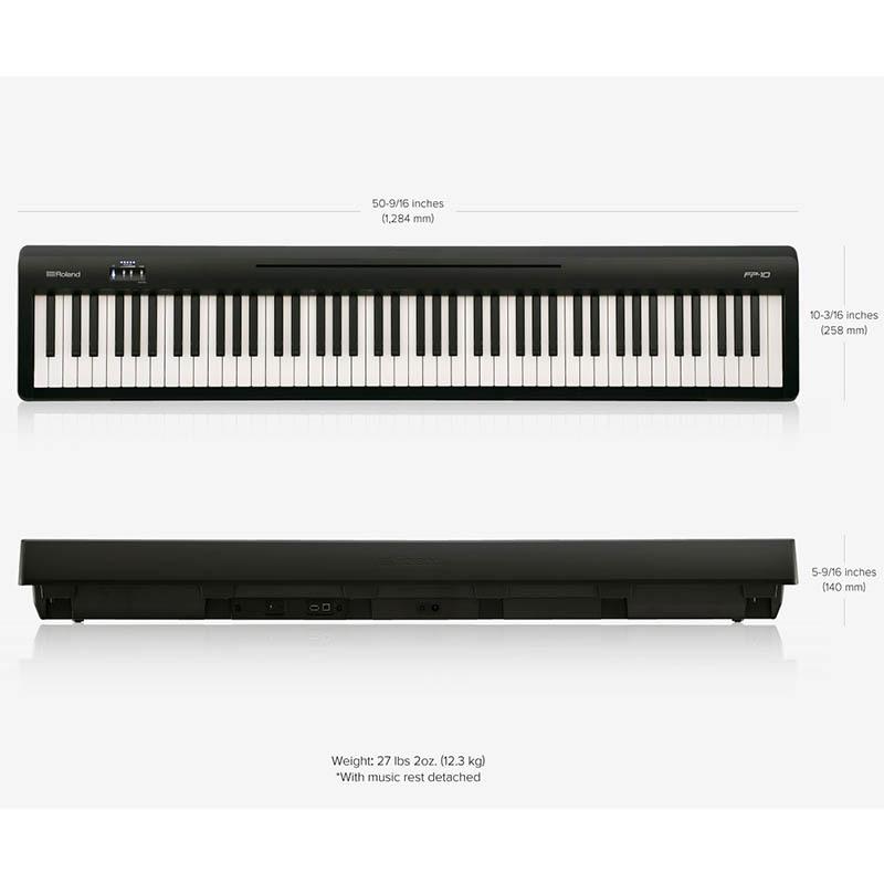 F-10 88鍵 デジタルピアノ 黒 ローランド（Roland） Roland/デジタルピアノ FP-10-BK＋KSCFP10-BK
