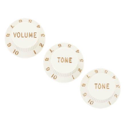 フェンダー　ボリュームトーン Fender（フェンダー） Fender Stratocaster Knobs, Parchment (Volume