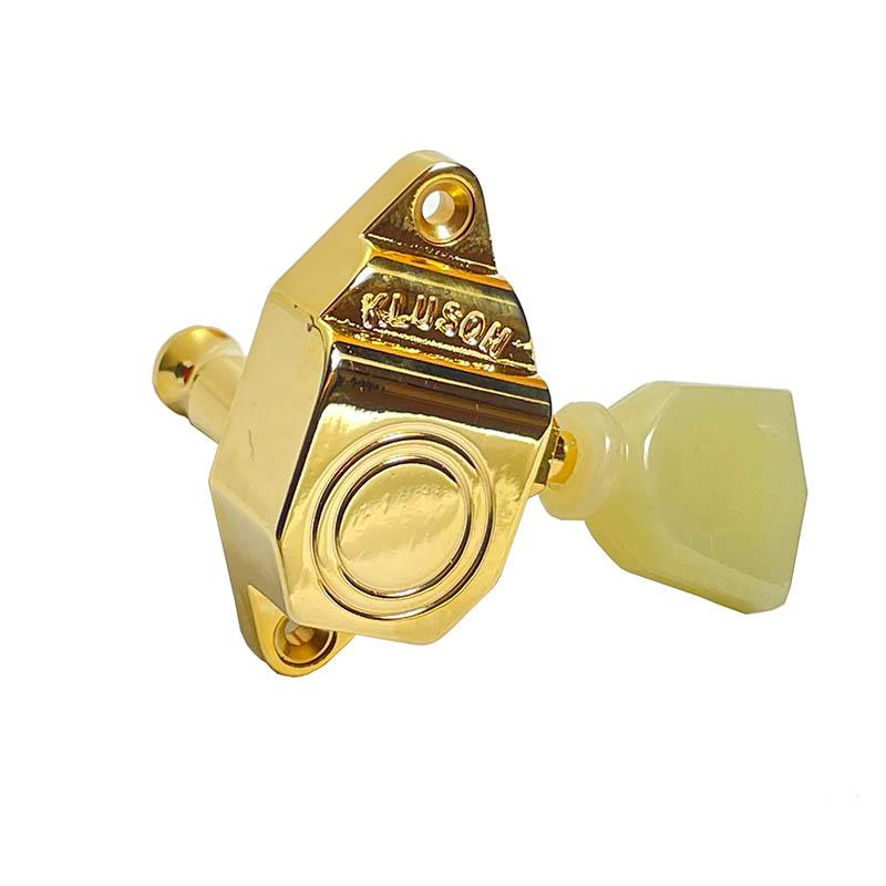 KLUSON 3 per side PB Gold Sealfast ギター ペグ ゴールド
