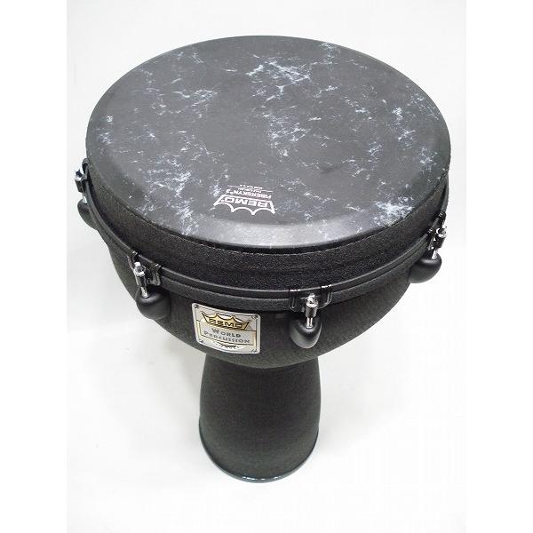 【極上品】REMO DJ-0014-BE ジャンベ 14インチ REMO DJ-0014-BE ジャンベ ブラックアース 14インチ〈レモワールド