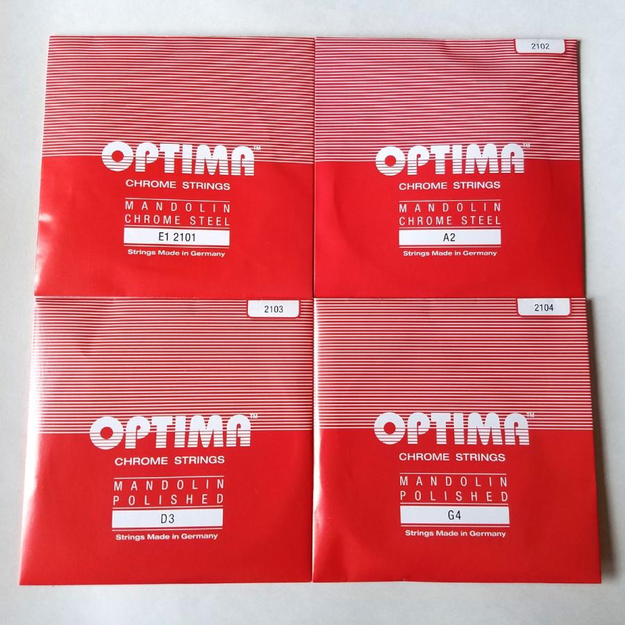 OPTIMA]オプティマ マンドリン弦 レッド セット弦 8本入り : 楽器の森
