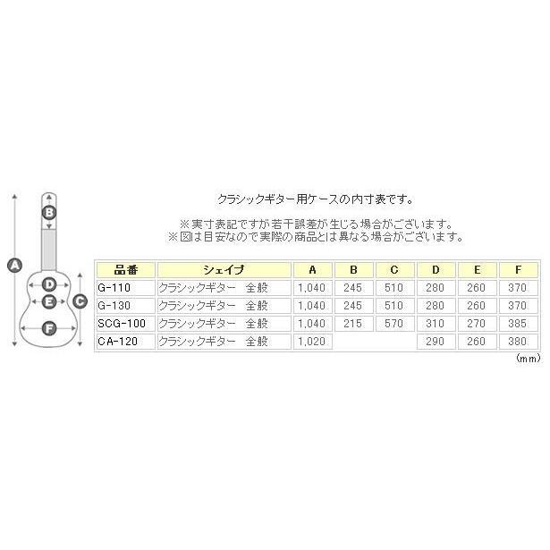【代引不可】【クラシックギター用ハードケース】【Kyoritsu】　G-130_1