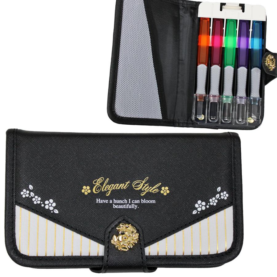 彫刻刀セット/エレガント（ブラック） 小学生女の子向け 安全ガード