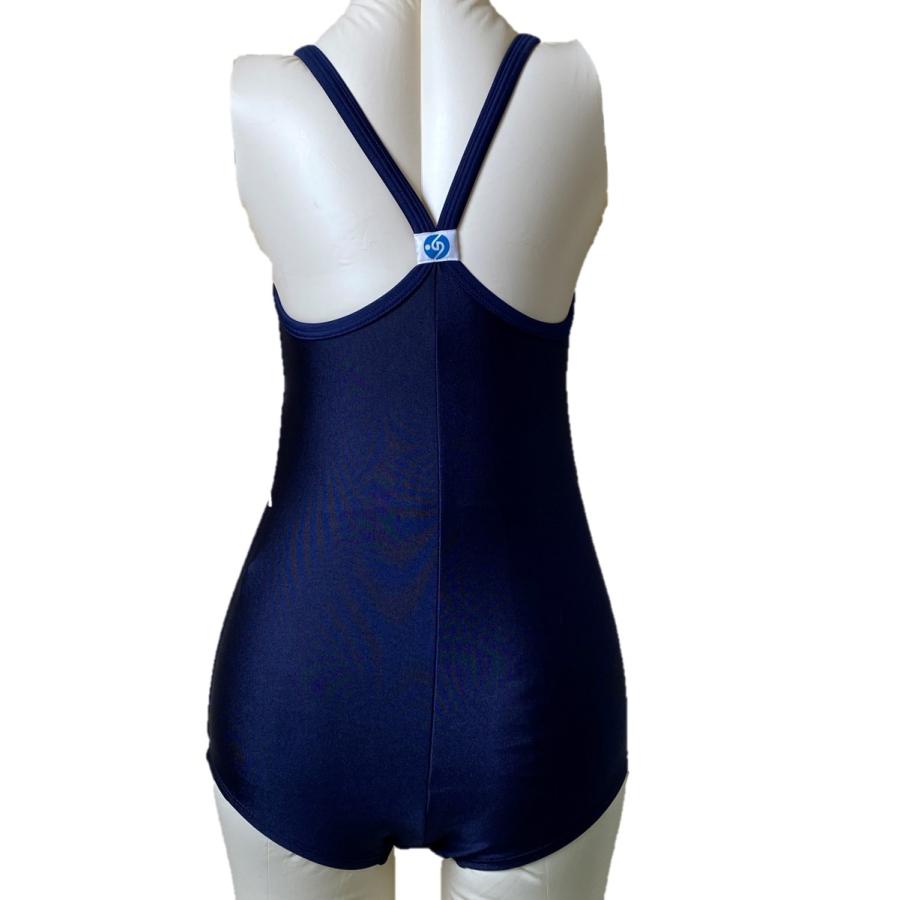NSSU 競泳用水着 黒/青 スクール水着女子 競泳型水着 紺 紐細タイプ キッズ ジュニア 返品