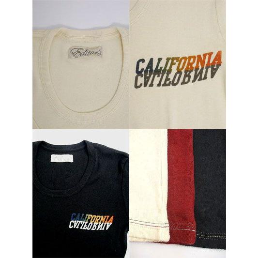 EDITOR'S【SALE】エディターズ　フライスＵネック７分袖Ｔシャツ　CALIFORNIA｜gaku-shop｜03