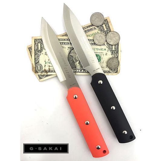 Gサカイ　ジーサカイ　サビナイフ8　マキリスポーツ　直刃　ＳＡＢＩＫＮＩＦＥ-8　黒　朱 日本製　関JAPAN