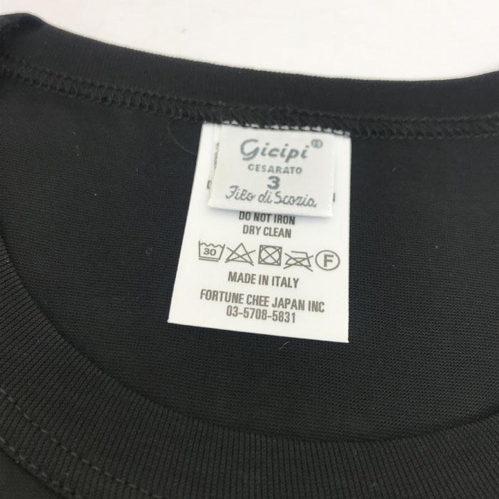 gicipi　ジチピ インナーTシャツ　261GC  ANNONE アンノーネ　イタリア製　 ジャージー素材　クルーネックＴシャツ　Nero　ブラック｜gaku-shop｜03