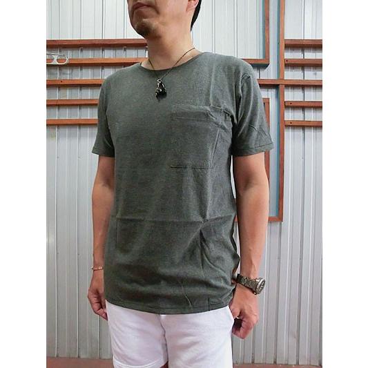 Nudie　Jeans ヌーディージーンズ 【SALE】43161-4002 POCKET TEE　オーガニックコットンポケットTシャツ　チャコールグレー　メランジェグレー｜gaku-shop｜03