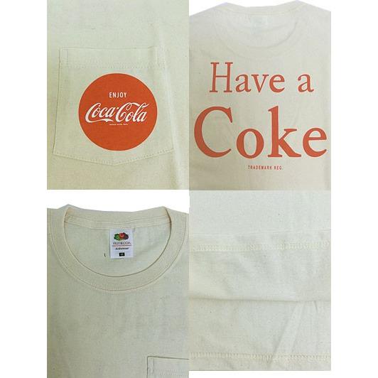 フルーツオブザルーム　Ｔシャツ　  FRUIT OF THE LOOM TシャツCOCA-COLA 半袖TEE　コカコーラプリントライセンスTシャツ Navy White Natural｜gaku-shop｜05