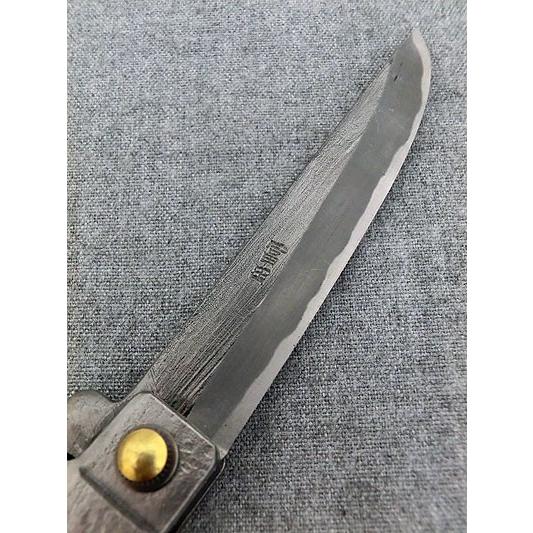 富田修 錬鉄鍛造乱刃 剣先 肥後ナイフ 桐箱入 : gakuオンライン 