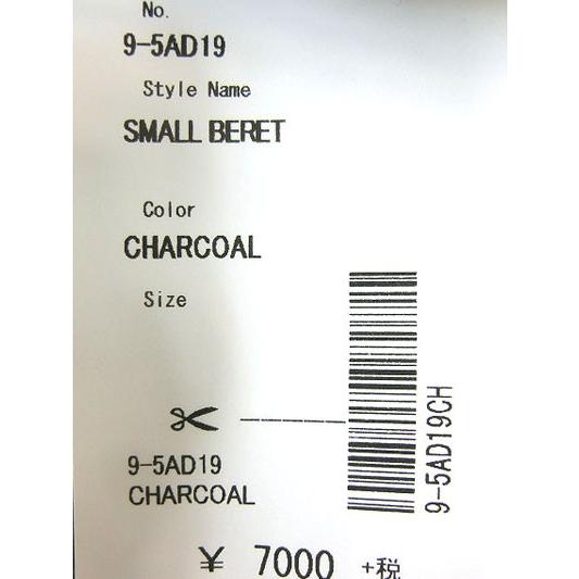DECHO【SALE】デコ　9-5AD19 SMALL BERETスモールベレー帽　ウール　Gray Charcoal グレー　チャコール｜gaku-shop｜06